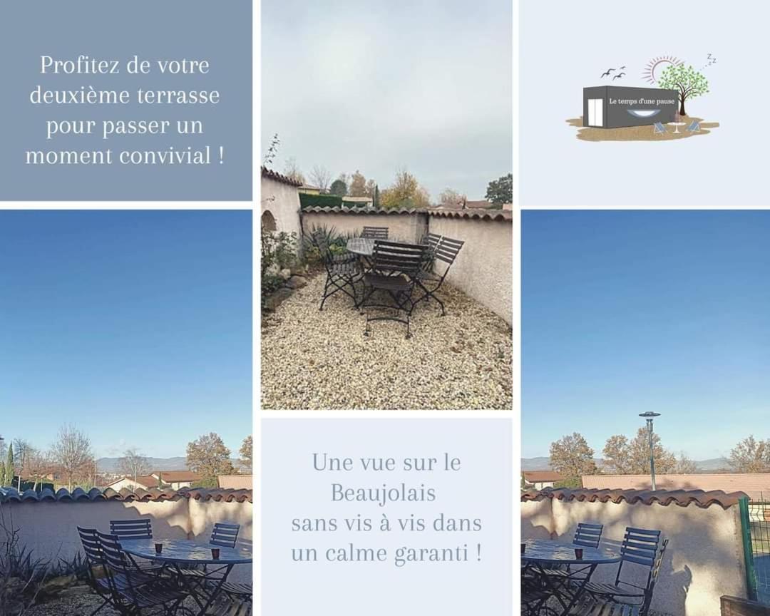 Studio De Jardin "Le Temps D Une Pause" Jusqu'A 4 Personnes En Face Du Beaujolais - Climatisation Et Borne Recharge Vehicule Electrique Montmerle-sur-Saone 외부 사진